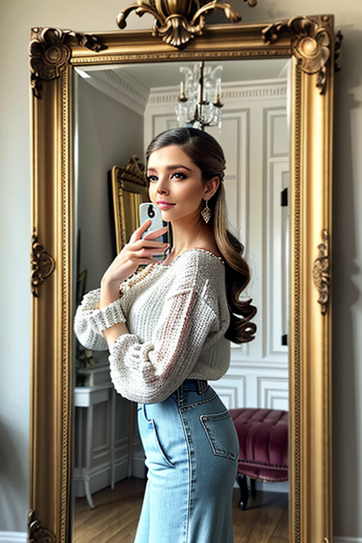 mirror photo poses girl